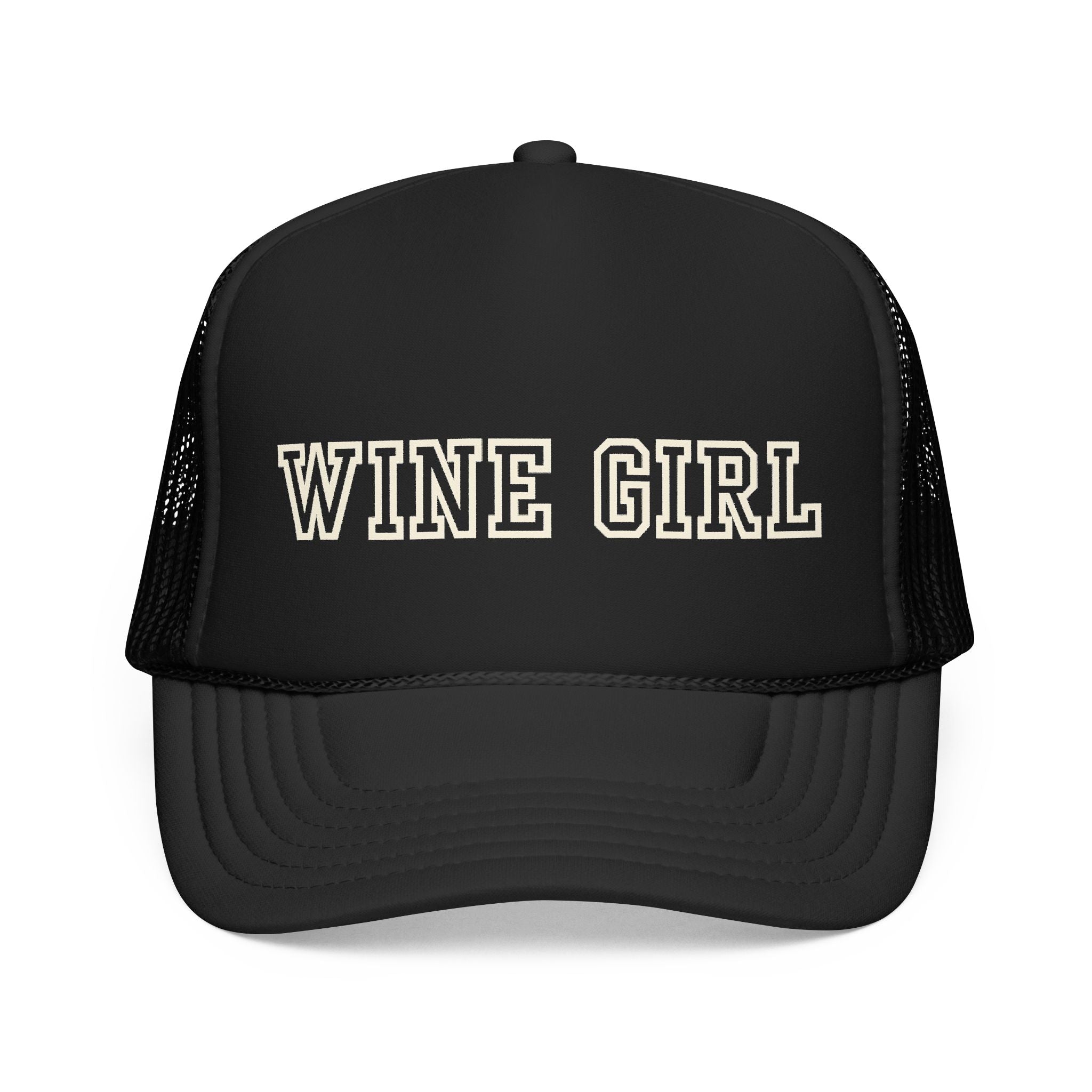 Wine Girl Trucker Cap -by  Vintastic Designs
