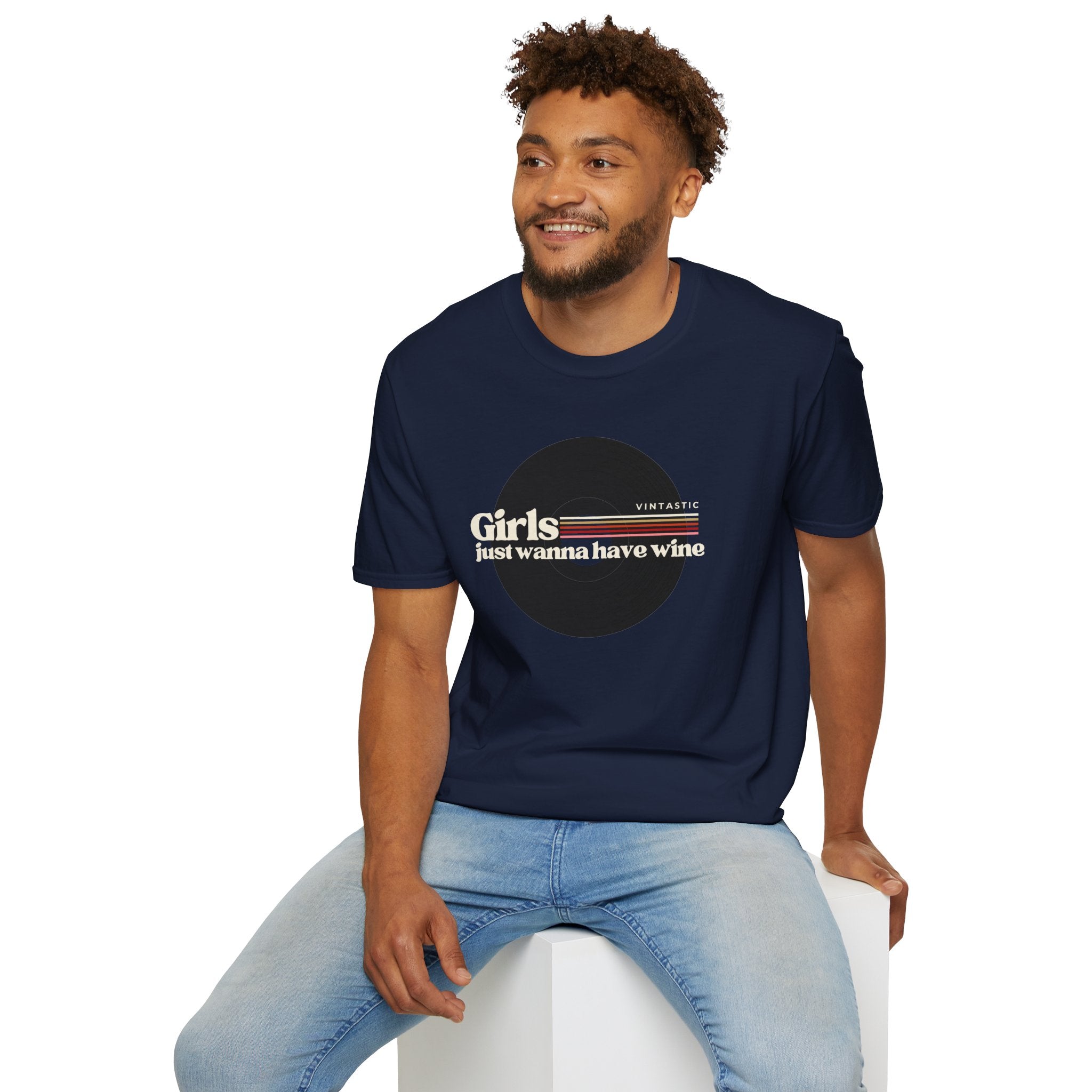 Girls Just Wanna Have Wine T-Shirt | Women’s Wine Lover Tee | Wine & Vinyl Collection