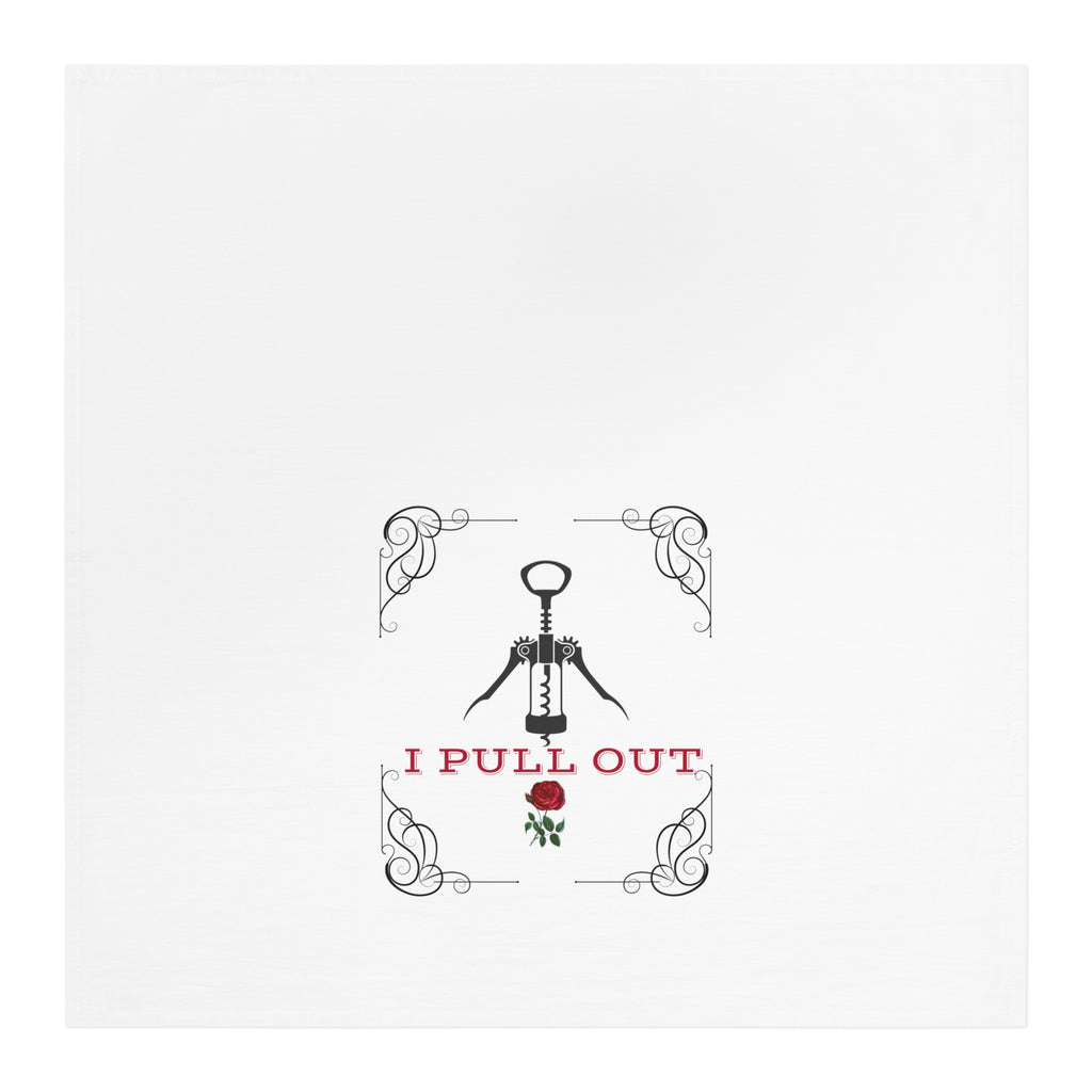 Funny Wine-Themed Tea Towel - "I Pull Out" Kitchen Decor