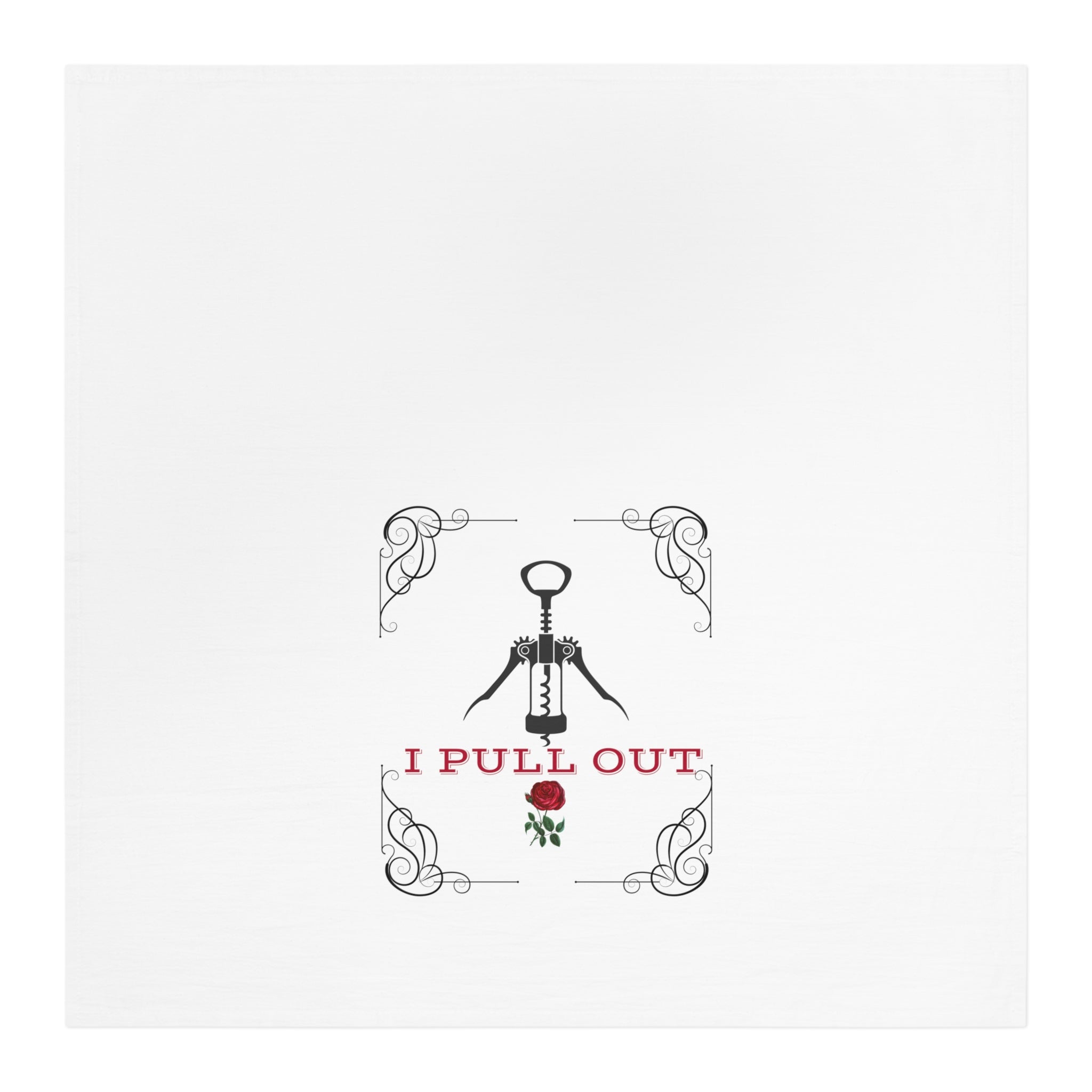 Funny Wine-Themed Tea Towel - "I Pull Out" Kitchen Decor
