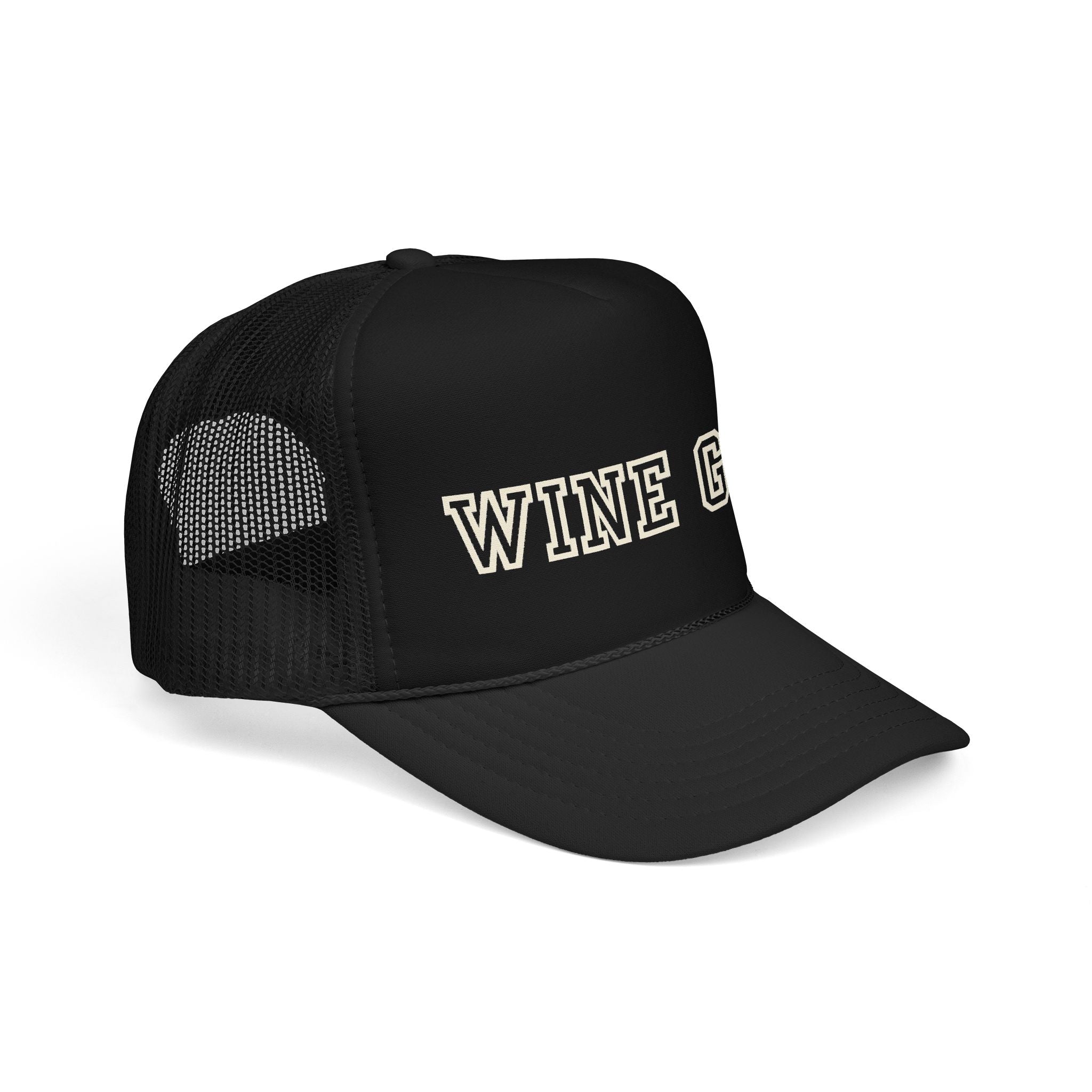 Wine Girl Trucker Cap -by  Vintastic Designs