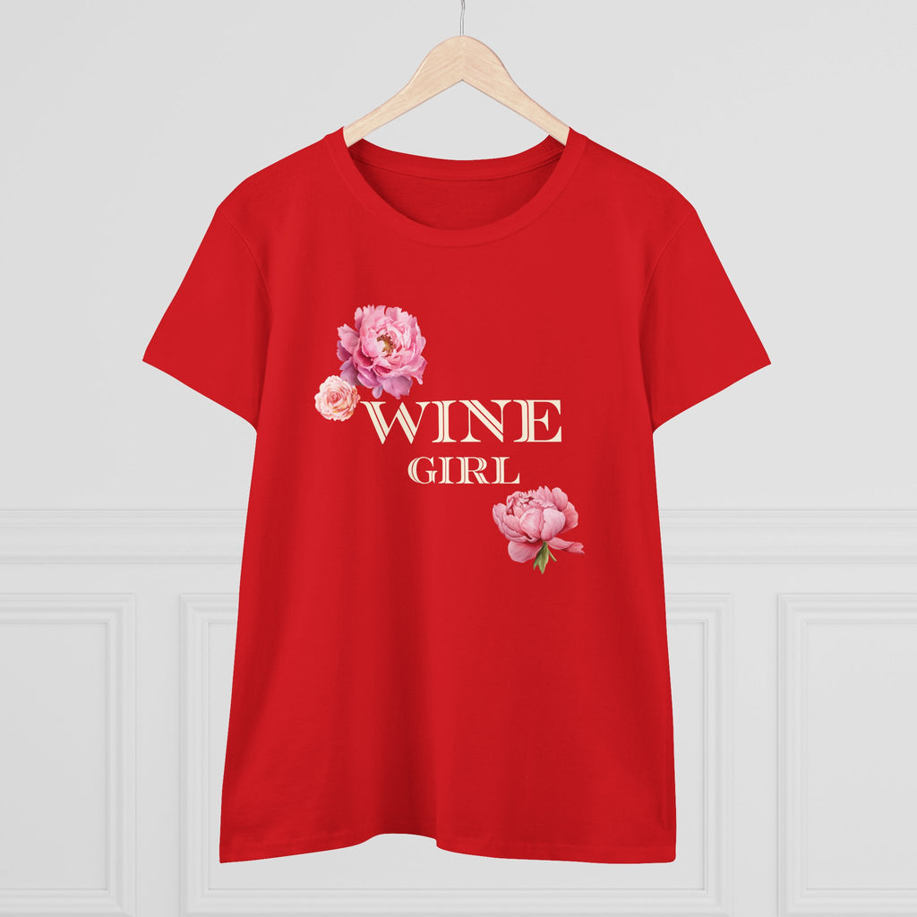 Wine Girl Floral Women's Tee - Perfect for Wine Lovers