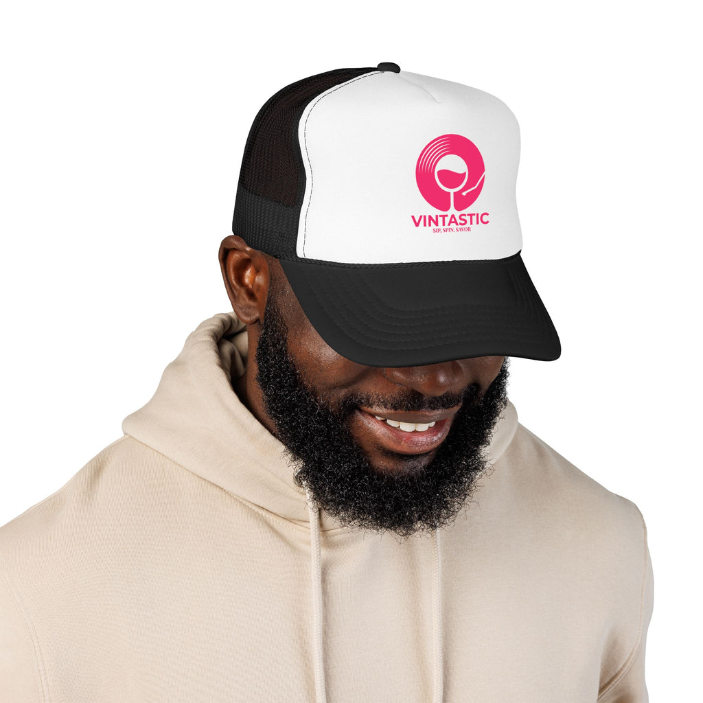Vintastic Trucker Hat — Retro Wine Logo Foam Cap