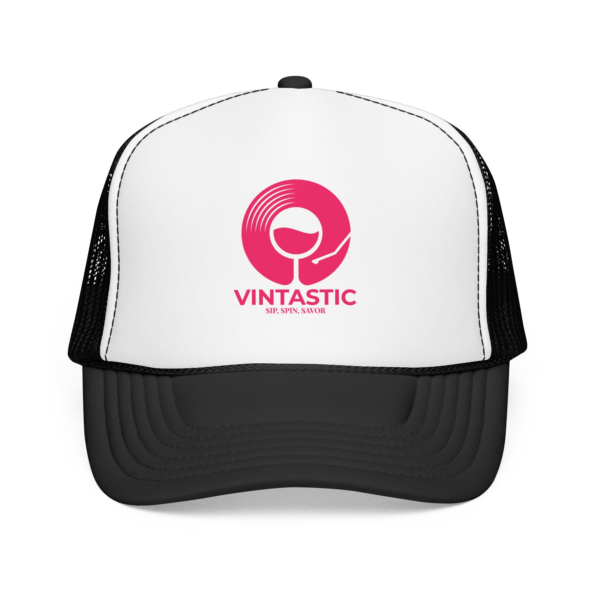 Vintastic Trucker Hat — Retro Wine Logo Foam Cap