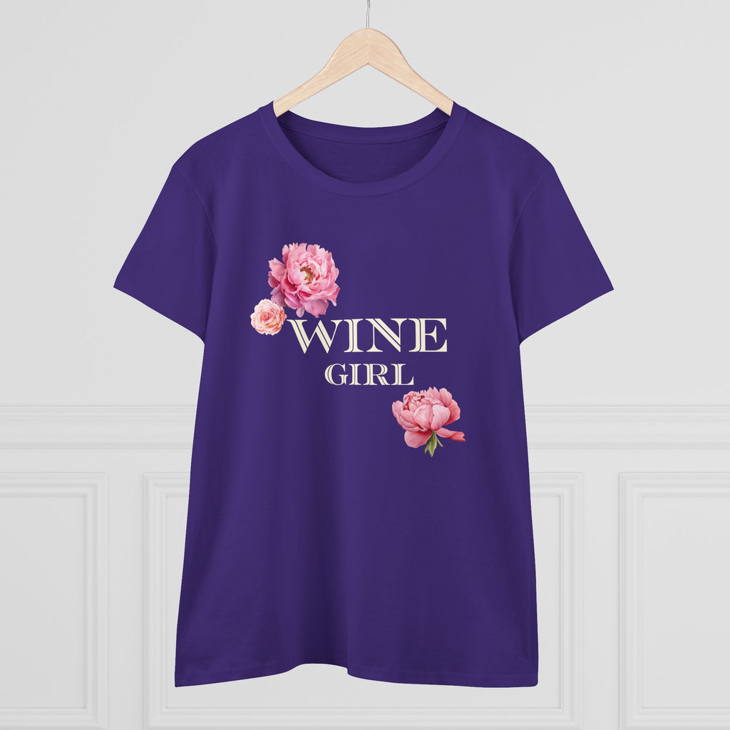 Wine Girl Floral Women's Tee - Perfect for Wine Lovers
