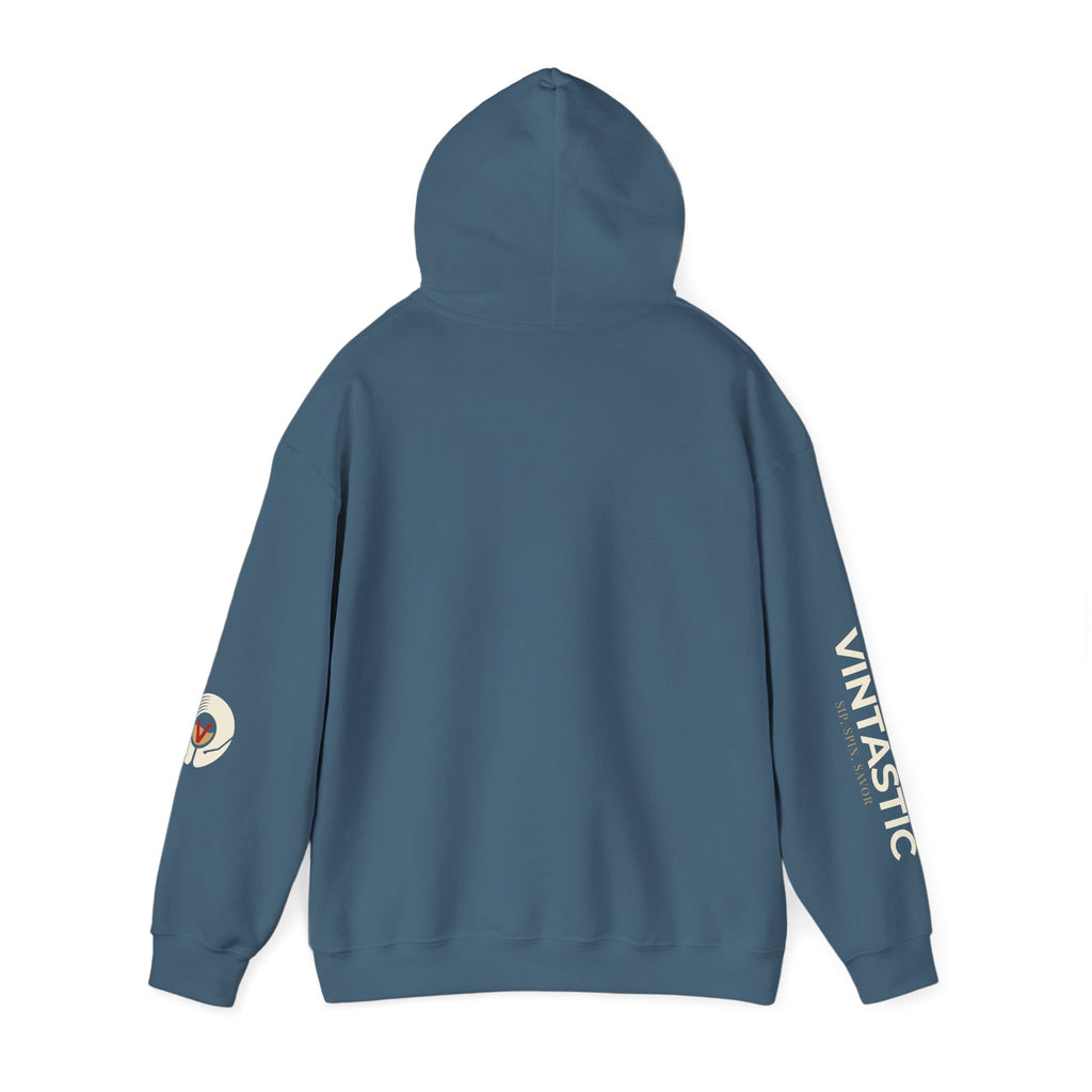 Vintastic Wine Hoodie- Sip, Spin, Savor