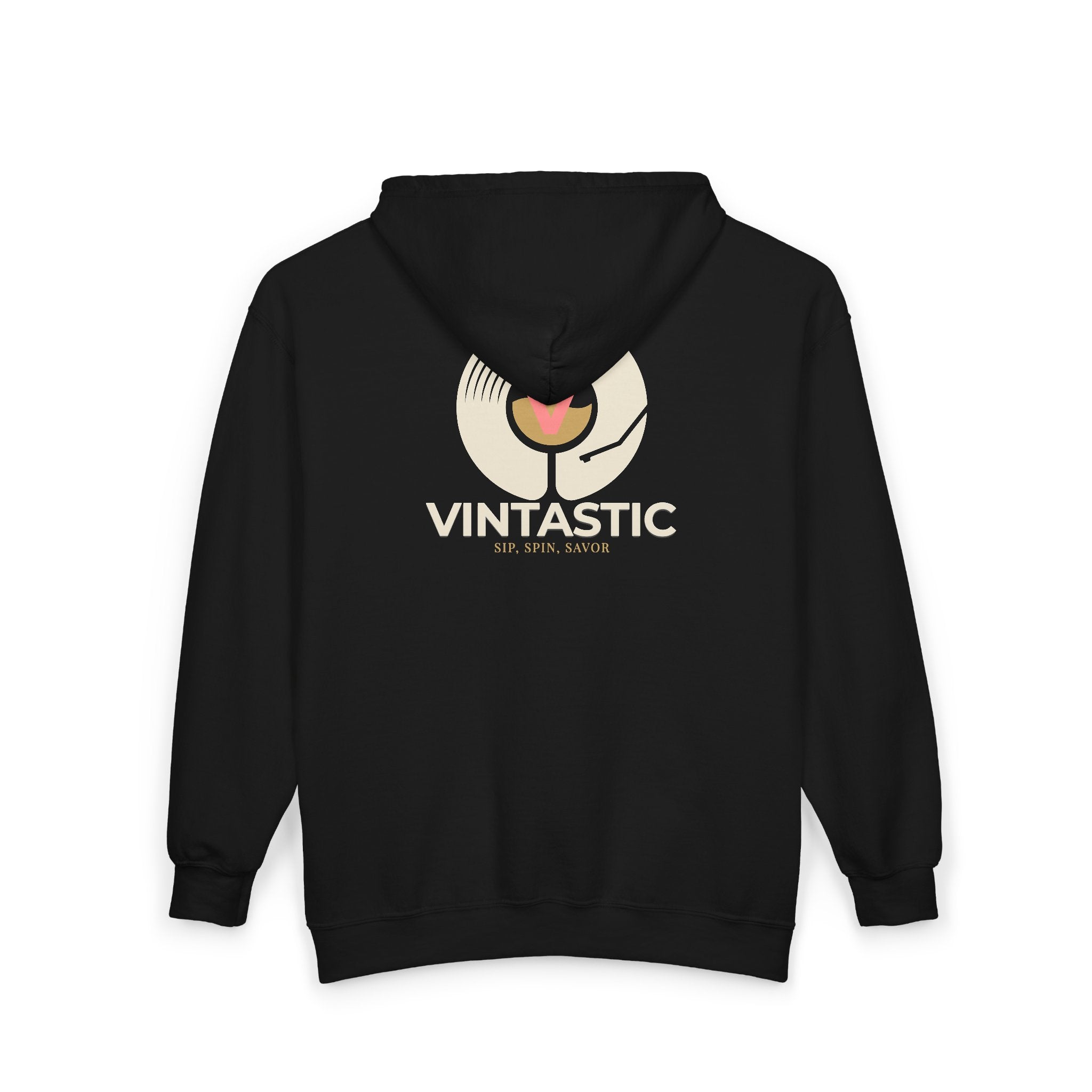 Vintastic Unisex Full Zip Hooded Sweatshirt Pinked
