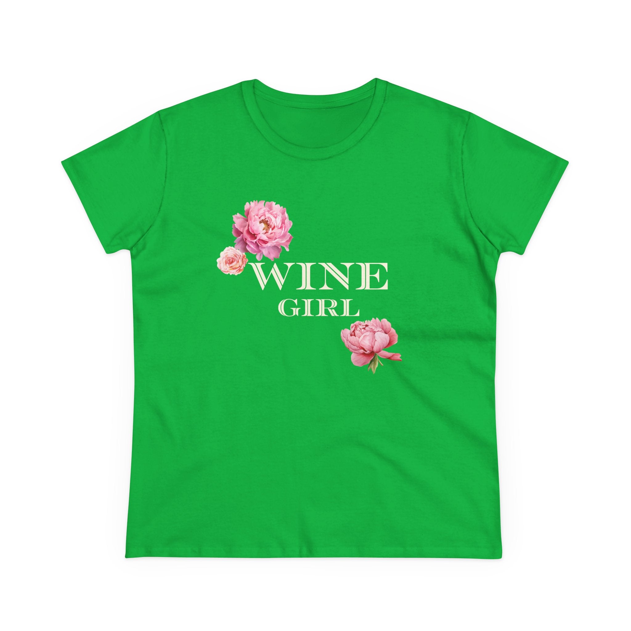Wine Girl Floral Women's Tee - Perfect for Wine Lovers