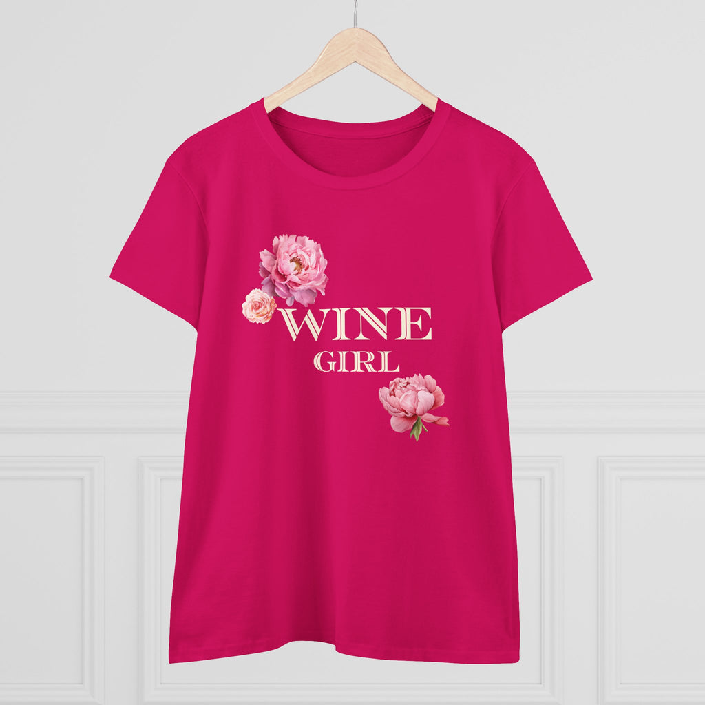 Wine Girl Floral Women's Tee - Perfect for Wine Lovers