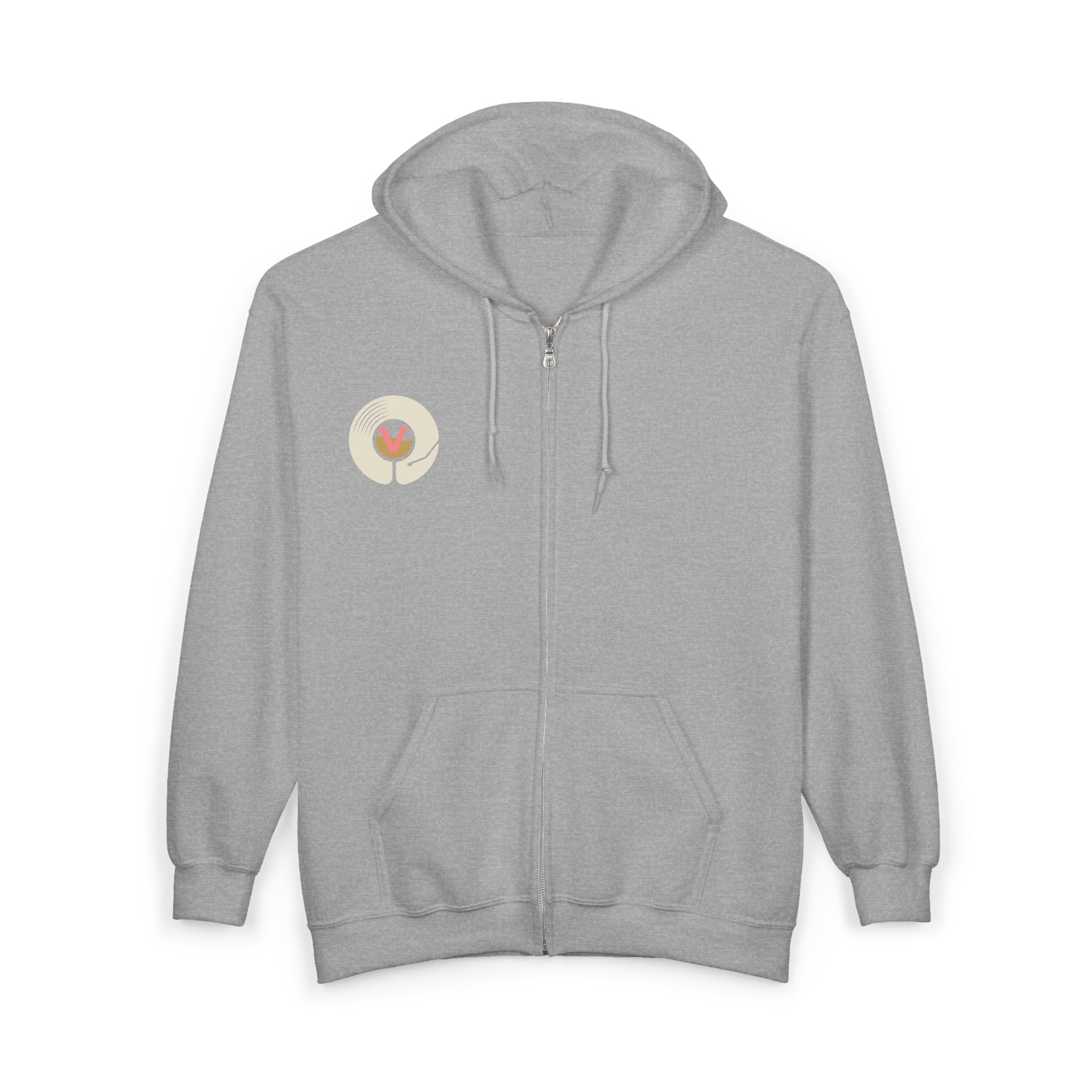 Vintastic Unisex Full Zip Hooded Sweatshirt Pinked