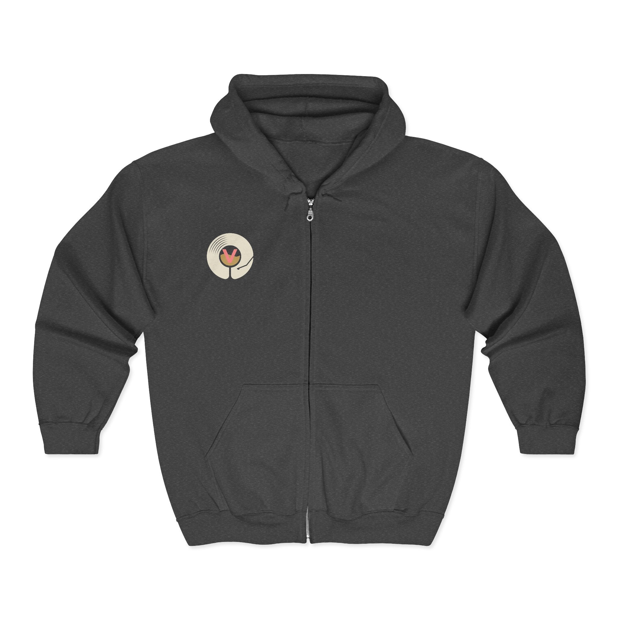Vintastic Unisex Full Zip Hooded Sweatshirt Pinked