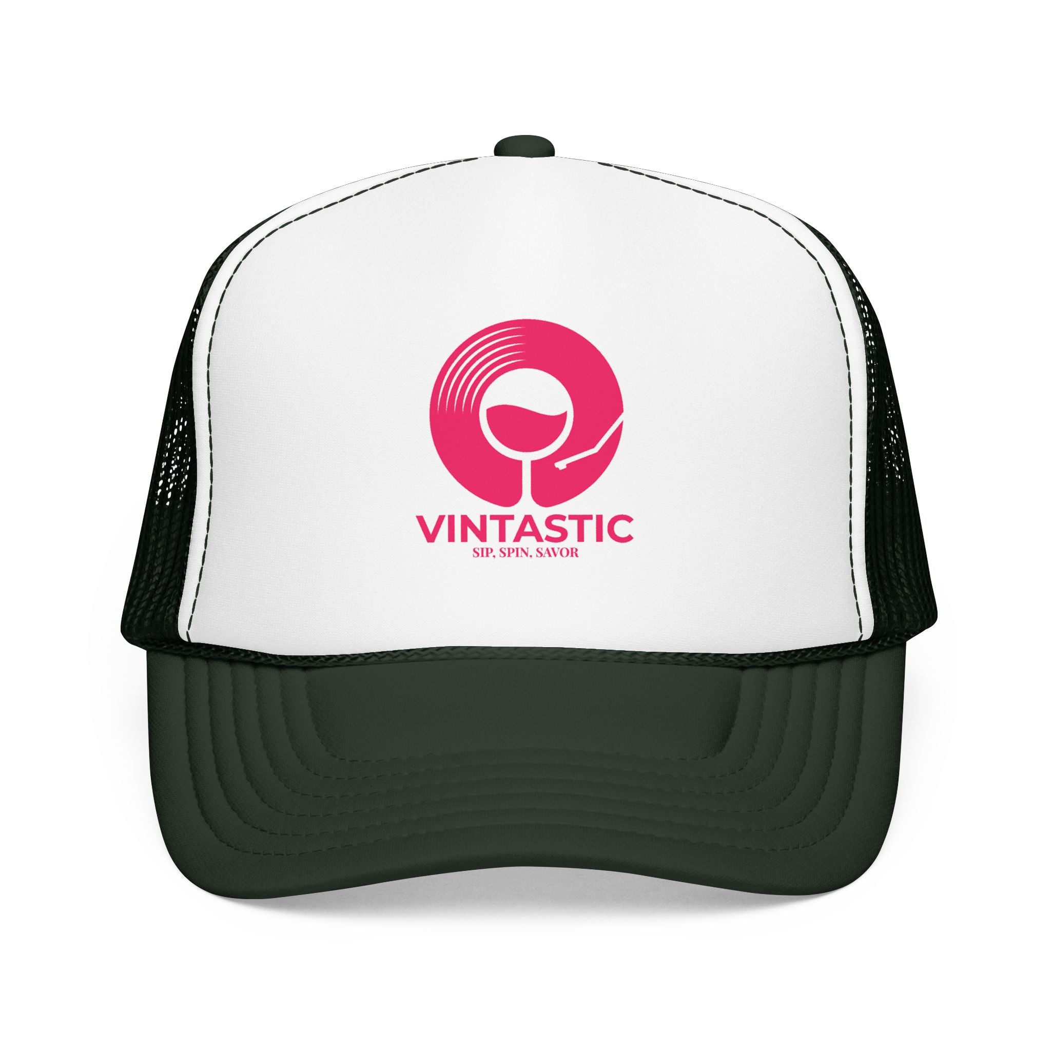 Vintastic Trucker Hat — Retro Wine Logo Foam Cap