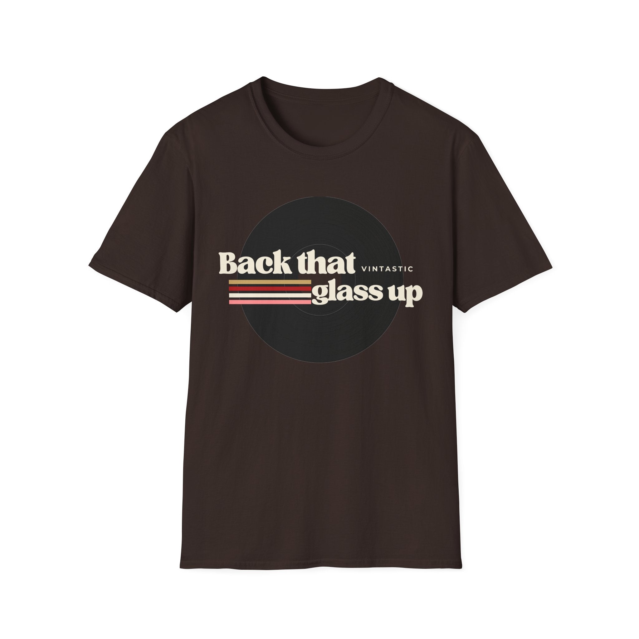 Back That Glass Up – Retro Wine Tee (Vintastic™ Wine & Vinyl Collection)