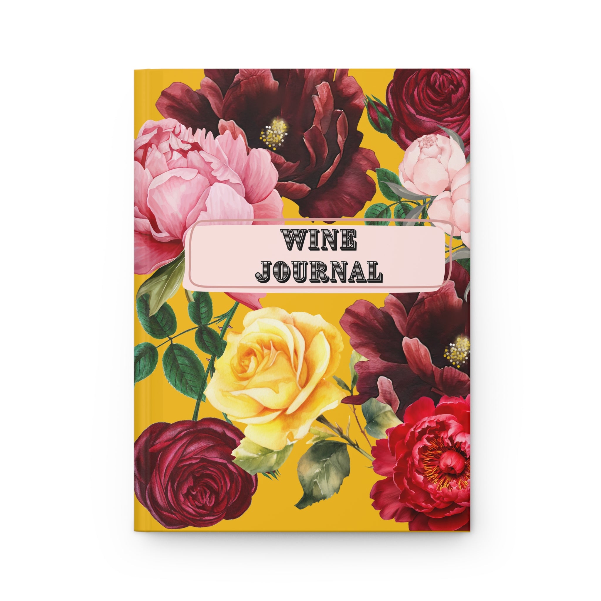 Floral Wine Journal - Elegant Hardcover Diary for Wine Lovers