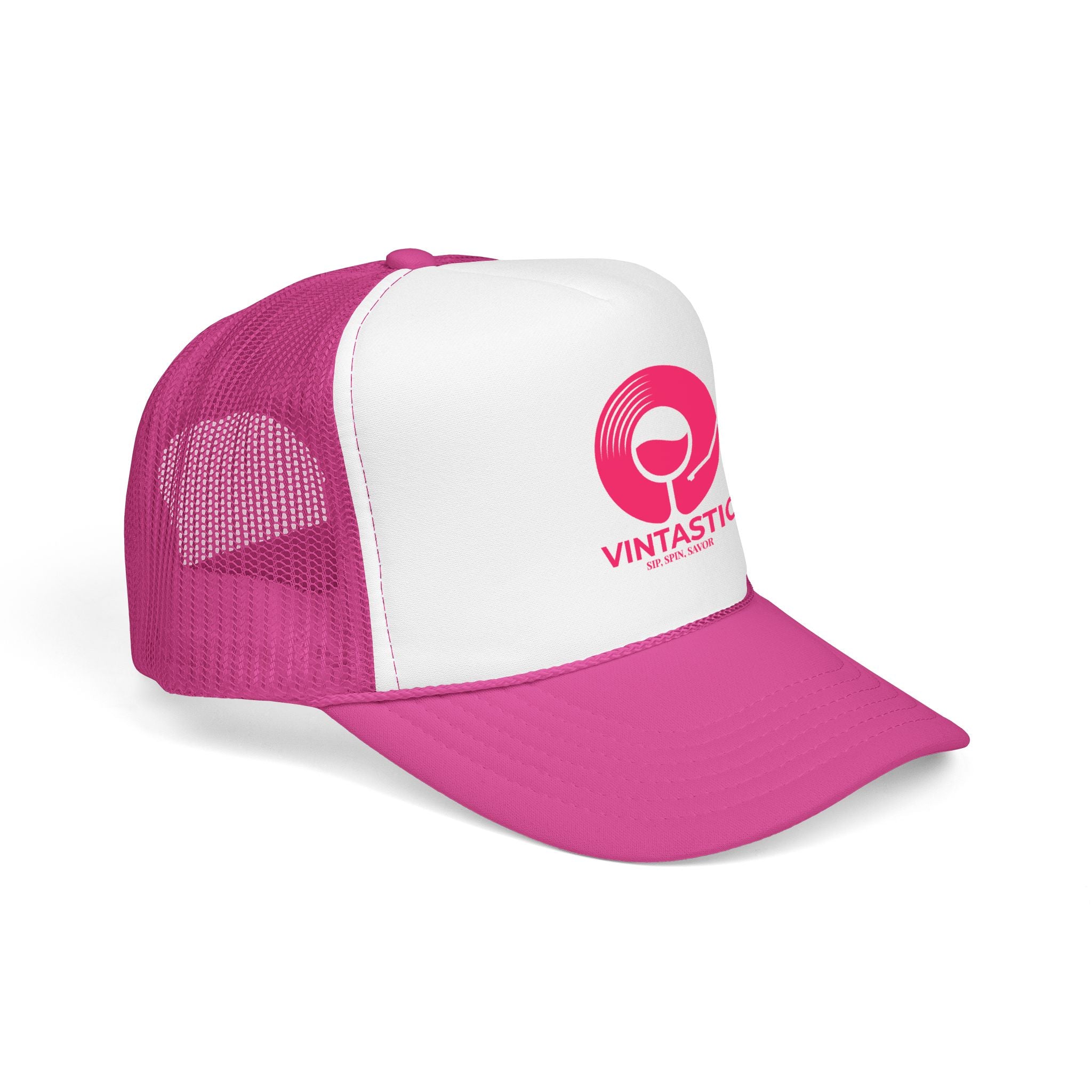 Vintastic Trucker Hat — Retro Wine Logo Foam Cap