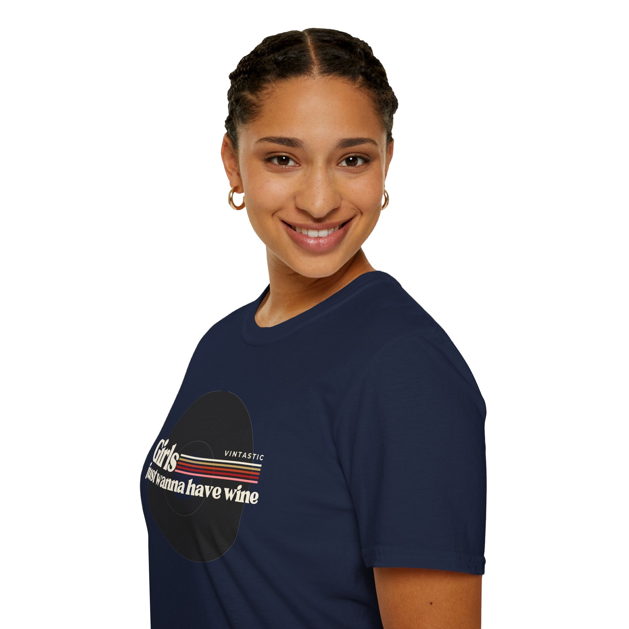 Girls Just Wanna Have Wine T-Shirt | Women’s Wine Lover Tee | Wine & Vinyl Collection