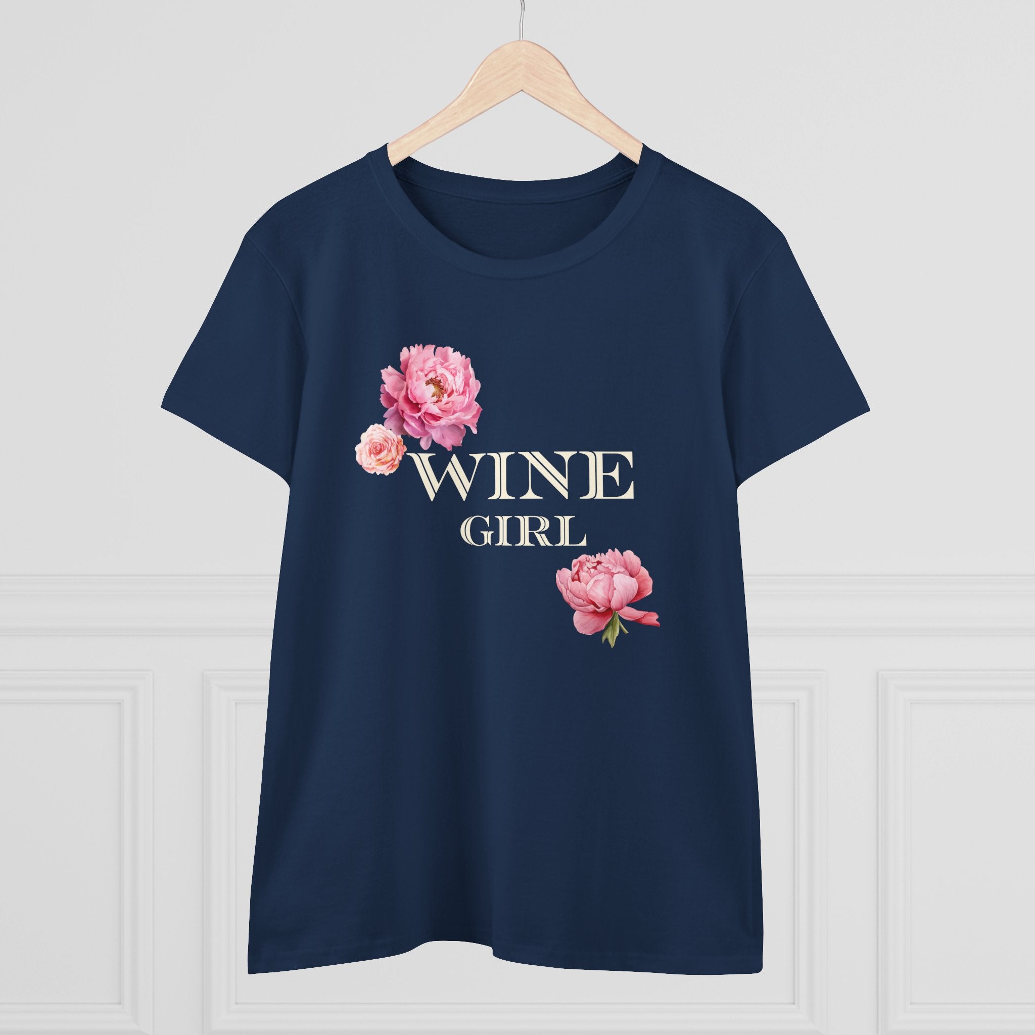Wine Girl Floral Women's Tee - Perfect for Wine Lovers