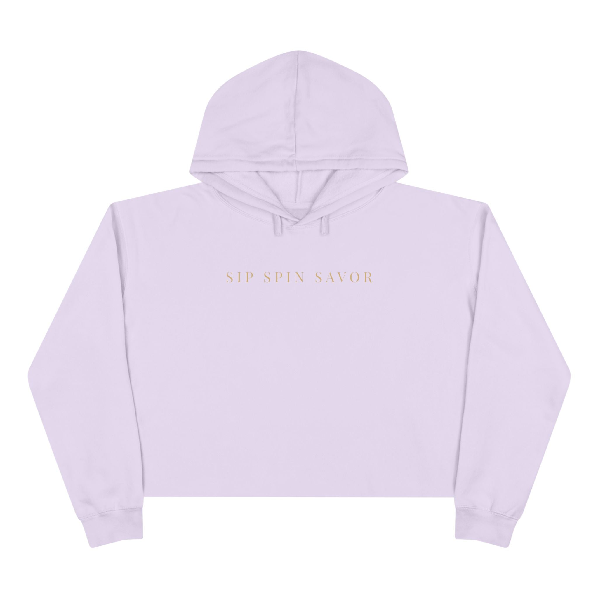 Vintastic Wine Crop Hoodie — Retro Vinyl Wine Logo Cropped Sweatshirt
