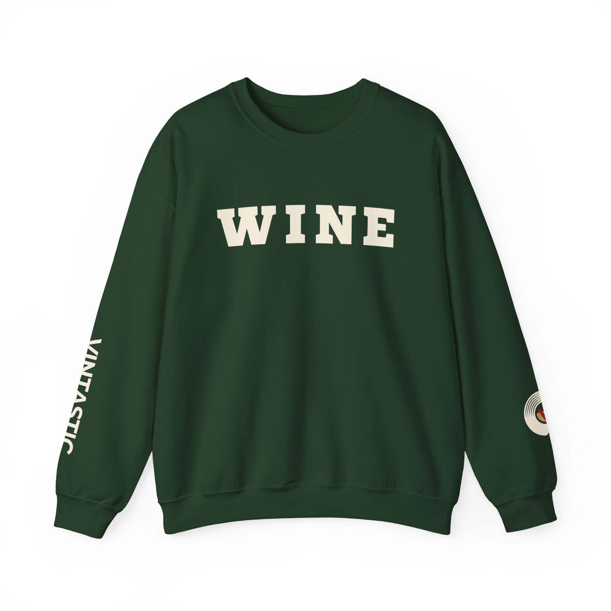 WINE Crewneck — Cozy. Classy. Vintastic.