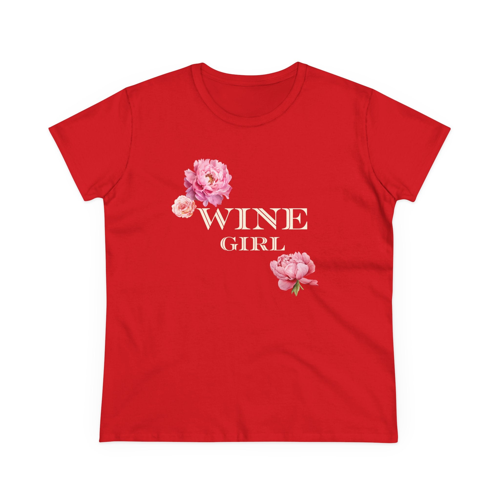 Wine Girl Floral Women's Tee - Perfect for Wine Lovers