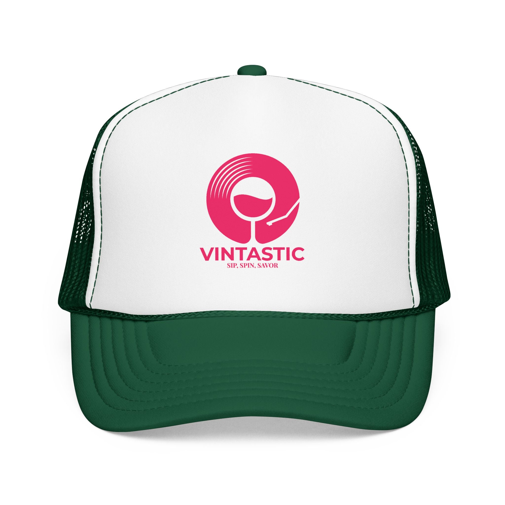 Vintastic Trucker Hat — Retro Wine Logo Foam Cap
