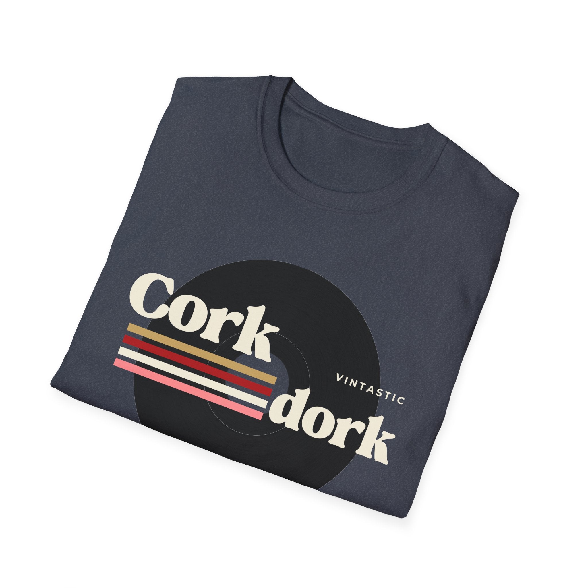 Cork Dork – Retro Wine Tee (Vintastic™ Wine & Vinyl Collection)