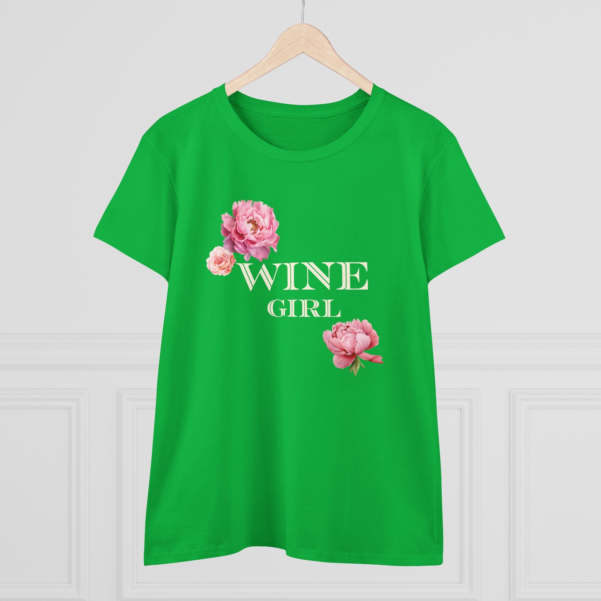 Wine Girl Floral Women's Tee - Perfect for Wine Lovers